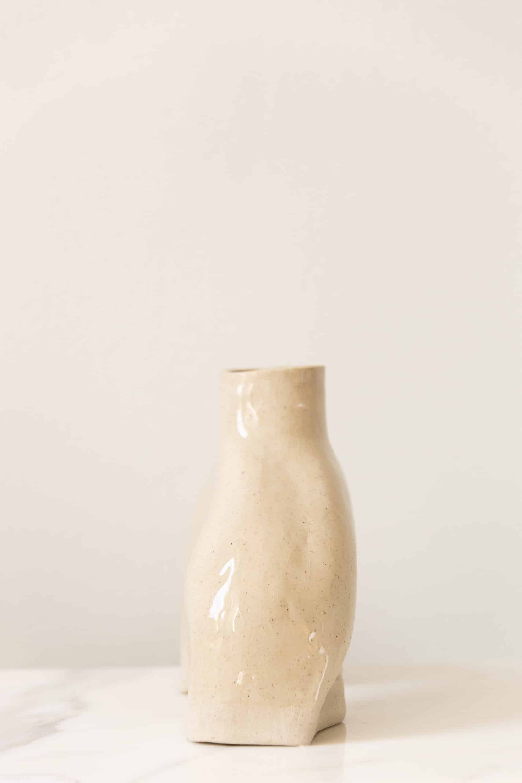 Beige Ceramic Vases Ceramic Sculpture ALLIYAH AND THINGS